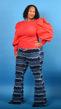 Load image into Gallery viewer, TNT DARK FRINGE WIDE LEG JEANS