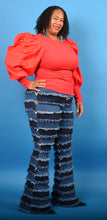 Load image into Gallery viewer, TNT DARK FRINGE WIDE LEG JEANS