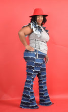 Load image into Gallery viewer, TNT GRAY TWO TONE DENIM TOP