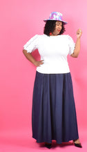 Load image into Gallery viewer, TNT LONG DARK JEAN SKIRT WITH POCKETS