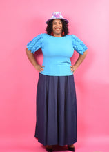 Load image into Gallery viewer, TNT LONG DARK JEAN SKIRT WITH POCKETS