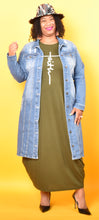 Load image into Gallery viewer, TNT DARK DENIM DUSTER COAT