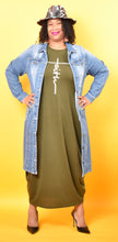 Load image into Gallery viewer, TNT DARK DENIM DUSTER COAT