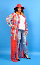 Load image into Gallery viewer, TNT RED KNIT DUSTER TOP