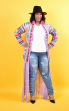 Load image into Gallery viewer, TNT PURPLE KNIT DUSTER TOP