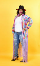Load image into Gallery viewer, TNT PURPLE KNIT DUSTER TOP