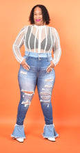 Load image into Gallery viewer, TNT WHITE FISHNET BODY TOP