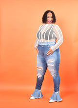 Load image into Gallery viewer, TNT WHITE FISHNET BODY TOP