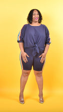 Load image into Gallery viewer, TNT BLUE COLOR STRIP SHORT SET