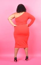 Load image into Gallery viewer, TNT RED GOLD ZIP UP DRESS