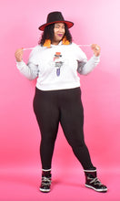 Load image into Gallery viewer, TNT FASHION GRAY CROP TOP HOODIE